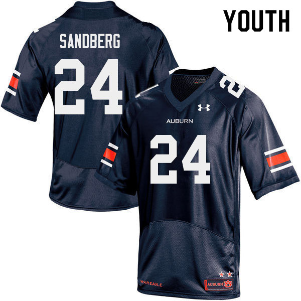 Youth #24 Cord Sandberg Auburn Tigers College Football Jerseys Sale-Navy